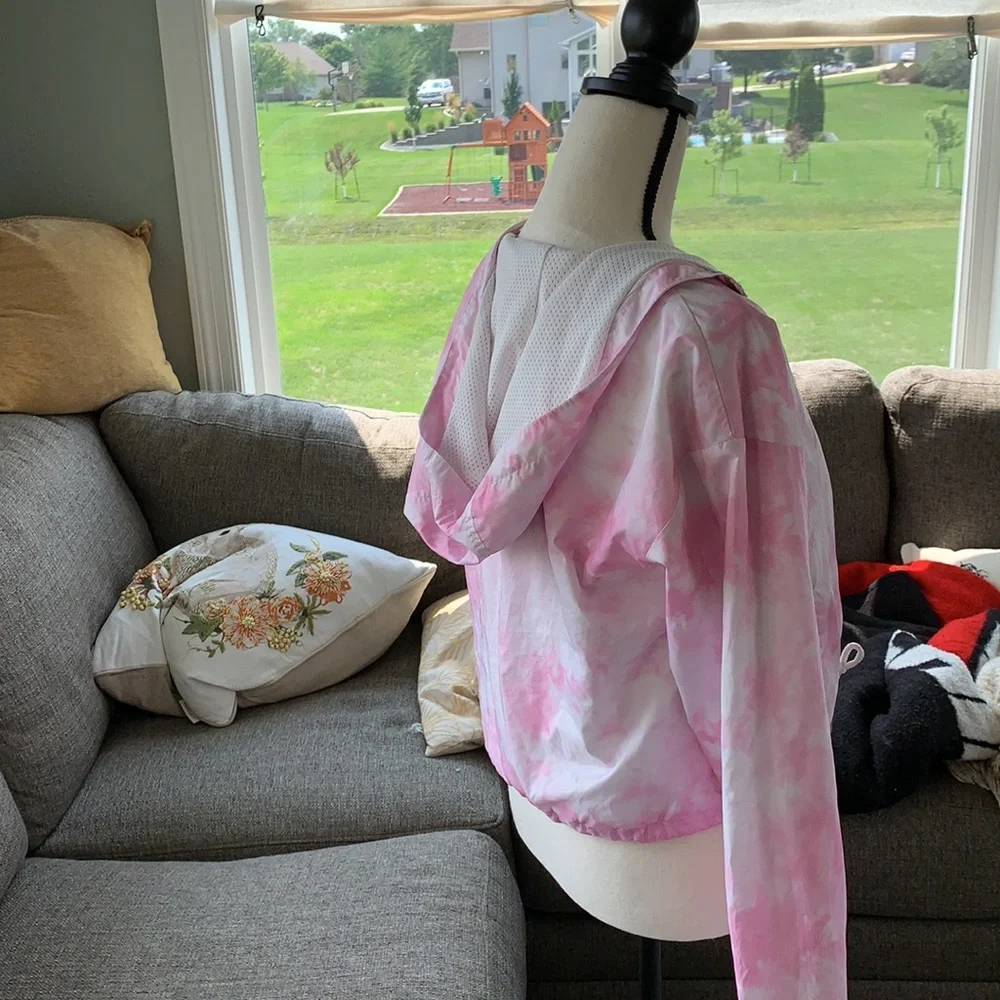 ✨ Forever 21 Pink Tie-Dye Windbreaker Jacket ✨ Medium
